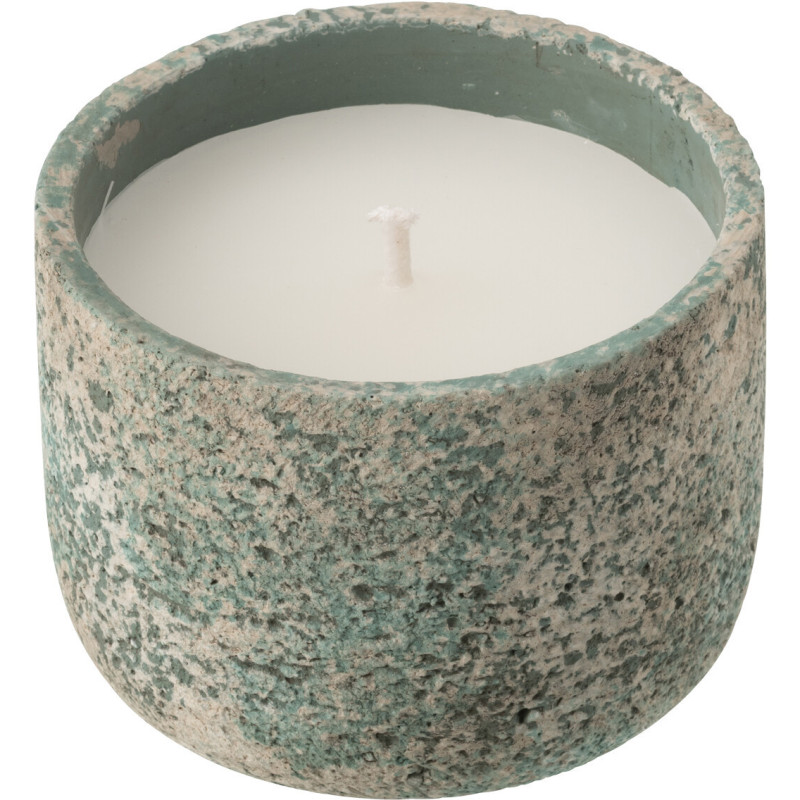 Bougie d'extérieur ethnique chic 16 H Ciment Turquoise Cire Nayara 