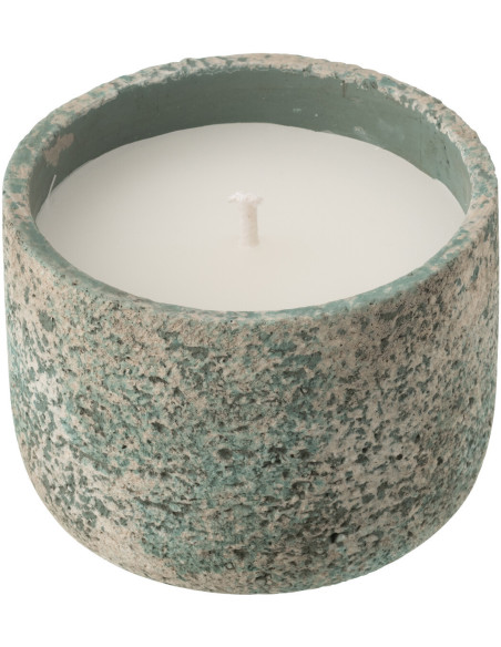 Bougie d'extérieur ethnique chic 16 H Ciment Turquoise Cire Nayara 