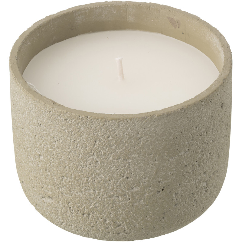 Grande Bougie d'extérieur ethnique chic 47 H Ciment Vert clair Cire Nayara 