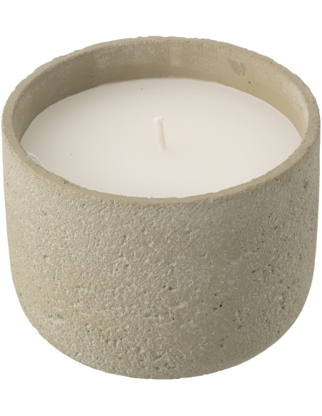 Grande Bougie d'extérieur ethnique chic 47 H Ciment Vert clair Cire Nayara 