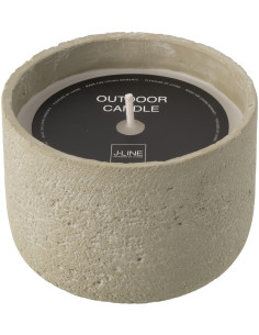 Bougie d'extérieur ethnique chic 31 H Ciment Vert clair Cire Nayara 