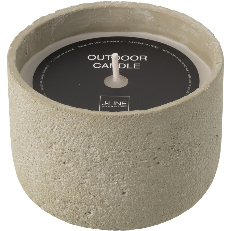 Bougie d'extérieur ethnique chic 31 H Ciment Vert clair Cire Nayara 