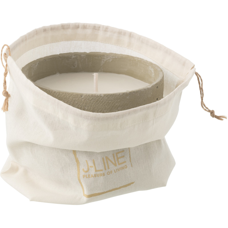 Bougie d'extérieur ethnique chic 31 H Ciment Vert clair Cire Nayara 