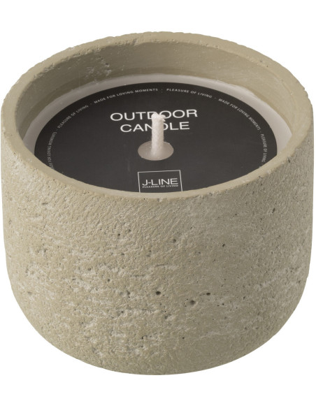 Bougie d'extérieur ethnique chic 16 H Ciment Vert clair Cire Nayara 