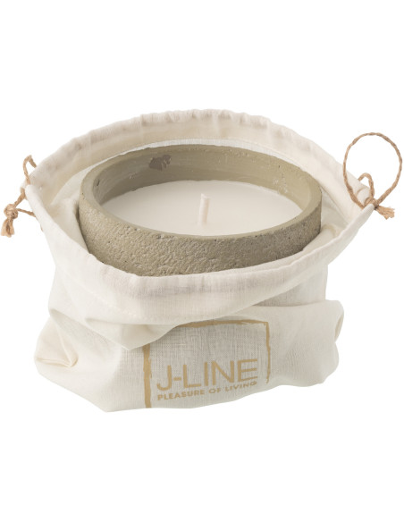 Bougie d'extérieur ethnique chic 16 H Ciment Vert clair Cire Nayara 