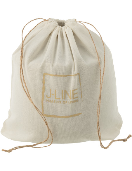 Grande Bougie d'extérieur ethnique chic 47 H Ciment Beige Cire Nayara 