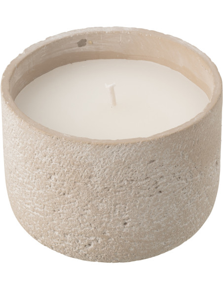 Bougie d'extérieur ethnique chic 31 H Ciment Beige Cire Nayara 