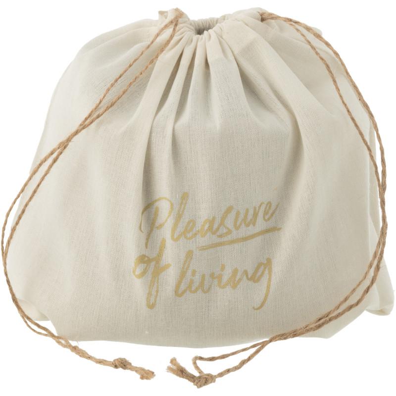 Bougie d'extérieur ethnique chic 31 H Ciment Beige Cire Nayara 