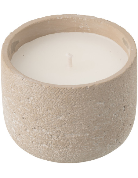 Bougie d'extérieur ethnique chic 16 H Ciment Beige Cire Nayara 