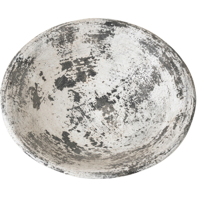 Grand Bol déco style ethnique moderne Rond 46 cm Terre cuite Noir Blanc Ruby 