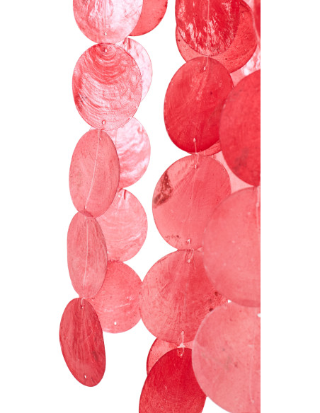 Grande Décoration à suspendre bord de mer H 250 cm Coquillage Rouge Capizia J-Line - 2