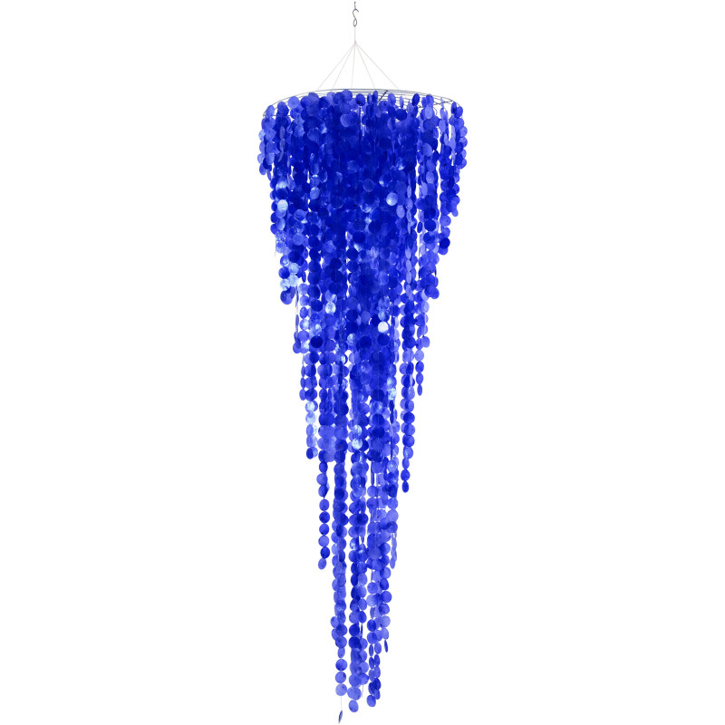 Grande Décoration à suspendre bord de mer H 250 cm Coquillage Bleu Capizia 