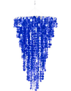 Grande Décoration à suspendre bord de mer H 150 cm Coquillage Bleu Capizia 