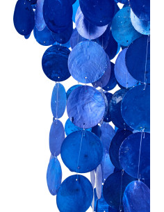 Grande Décoration à suspendre bord de mer H 100 cm Coquillage Bleu Capizia 