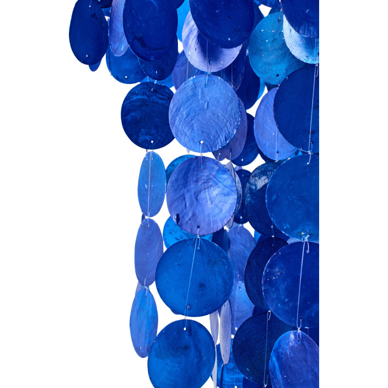 Grande Décoration à suspendre bord de mer H 100 cm Coquillage Bleu Capizia 