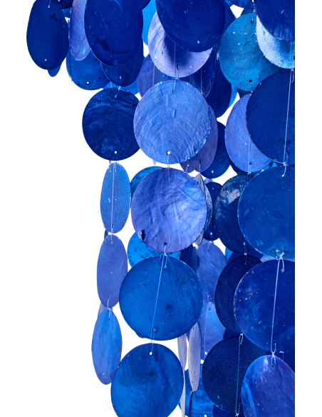 Grande Décoration à suspendre bord de mer H 100 cm Coquillage Bleu Capizia 