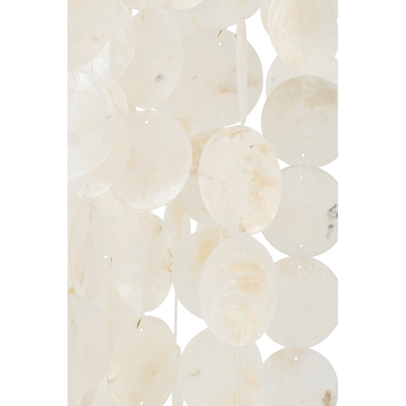 Grande Décoration à suspendre bord de mer H 250 cm Coquillage Blanc Capizia 