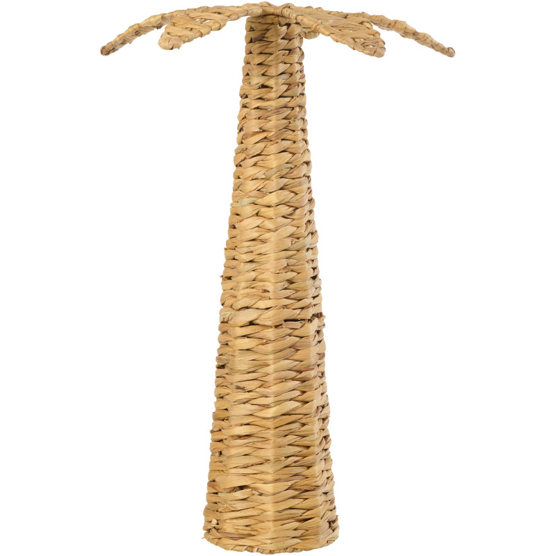 Grand Palmier déco bord de mer H 62 cm Jacinthe d'eau Naturel Tressé Métal Calypsea 