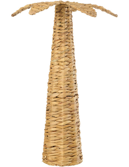 Grand Palmier déco bord de mer H 62 cm Jacinthe d'eau Naturel Tressé Métal Calypsea 
