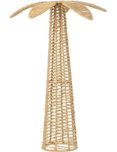 Grand Palmier déco bord de mer H 62 cm Papier Naturel Tressé Métal Calypsea 