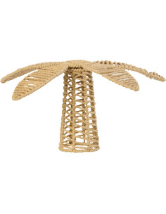 Palmier déco bord de mer H 20 cm Papier Naturel Tressé Métal Calypsea 