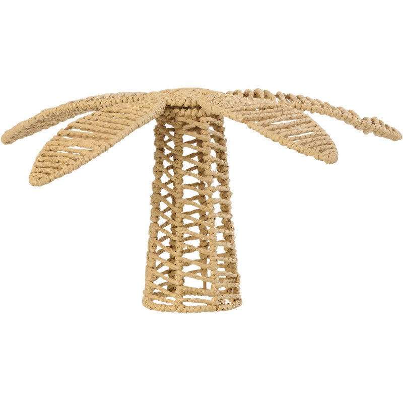 Palmier déco bord de mer H 20 cm Papier Naturel Tressé Métal Calypsea 