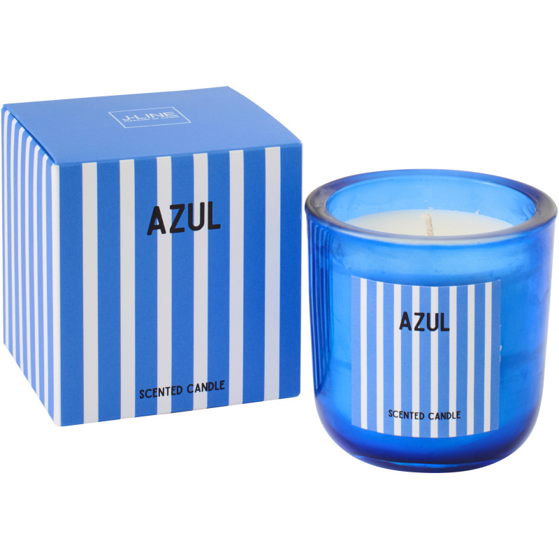 Bougie parfumée Mélange frais Salt & Waves 38 H Cire Bleu Azul 