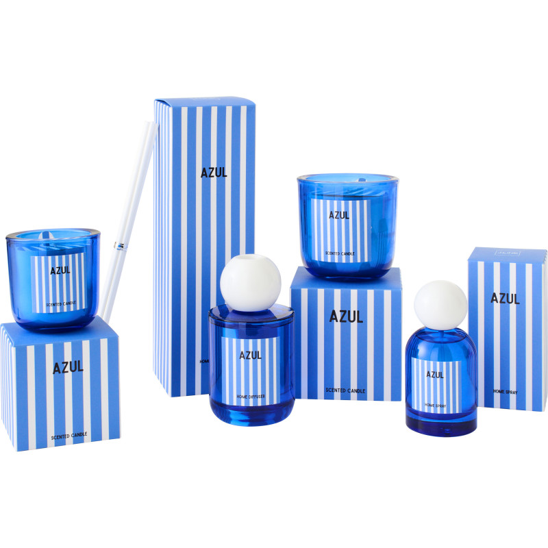 Bougie parfumée Mélange frais Salt & Waves 38 H Cire Bleu Azul 