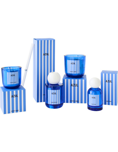 Bougie parfumée Mélange frais Salt & Waves 38 H Cire Bleu Azul 