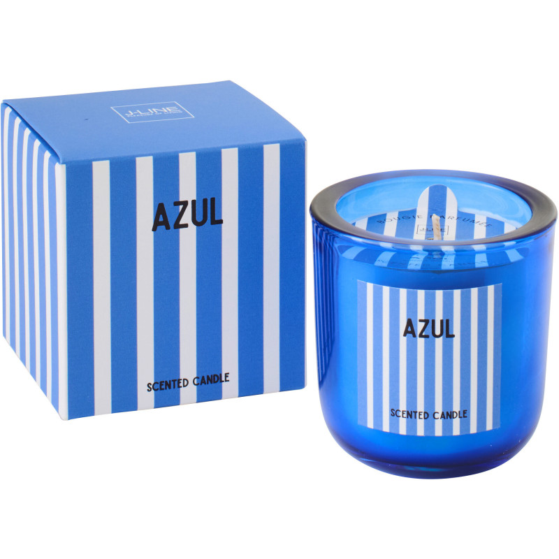 Bougie parfumée Mélange frais Salt & Waves 21 H Cire Bleu Azul 