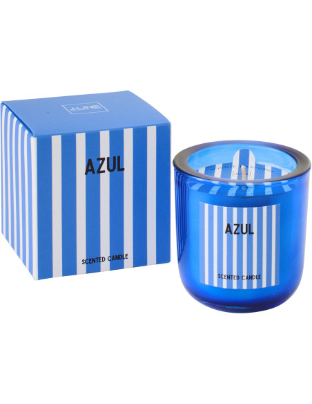 Bougie parfumée Mélange frais Salt & Waves 21 H Cire Bleu Azul 