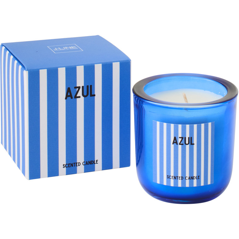 Bougie parfumée Mélange frais Salt & Waves 21 H Cire Bleu Azul 