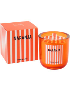 Bougie parfumée Mélange fruité Mandarin Moment 38 H Cire Orange Naranja 