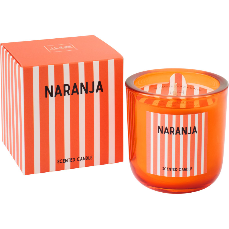 Bougie parfumée Mélange fruité Mandarin Moment 38 H Cire Orange Naranja 