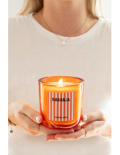 Bougie parfumée Mélange fruité Mandarin Moment 38 H Cire Orange Naranja 
