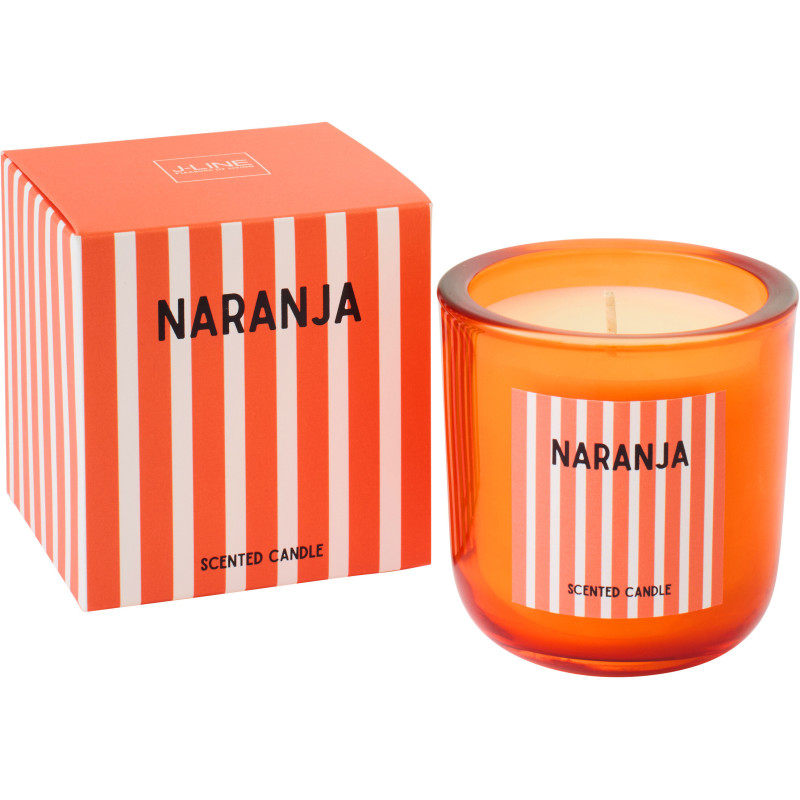 Bougie parfumée Mélange fruité Mandarin Moment 38 H Cire Orange Naranja 
