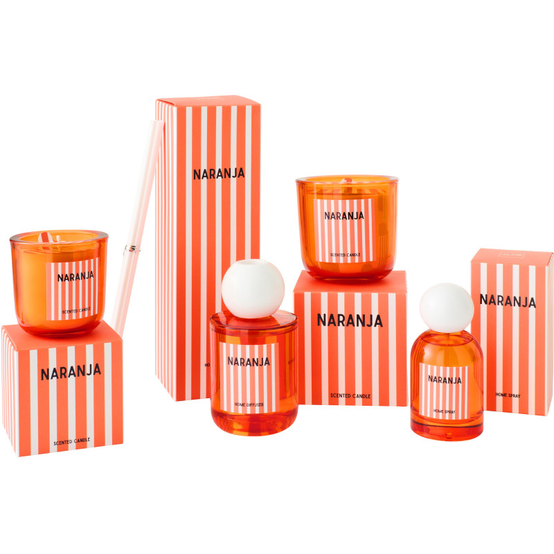 Bougie parfumée Mélange fruité Mandarin Moment 38 H Cire Orange Naranja 