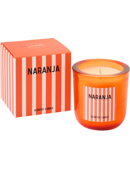 Bougie parfumée Mélange fruité Mandarin Moment 21 H Cire Orange Naranja 