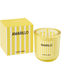 Bougie parfumée Mélange frais Citrus sense 21 H Cire Jaune Amarillo 