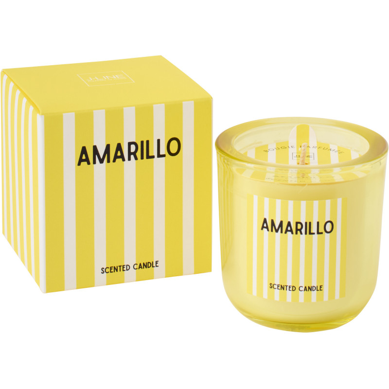 Bougie parfumée Mélange frais Citrus sense 21 H Cire Jaune Amarillo 