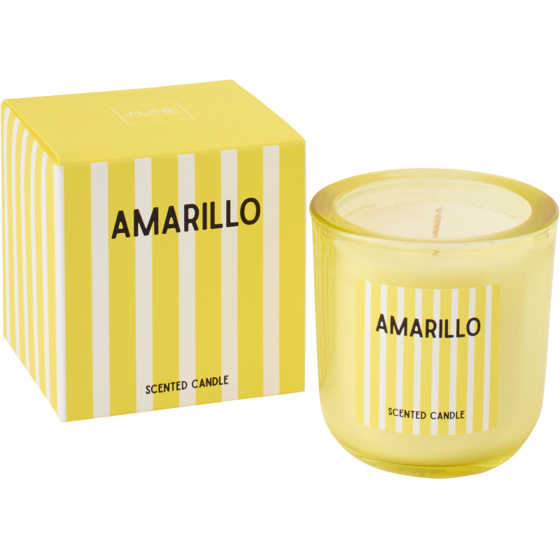 Bougie parfumée Mélange frais Citrus sense 21 H Cire Jaune Amarillo 