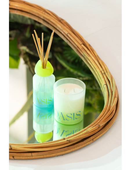 Bougie parfumée Mélange boisé Spring Ivy & Néroli 40 H Verre Bleu Vert Oasis 