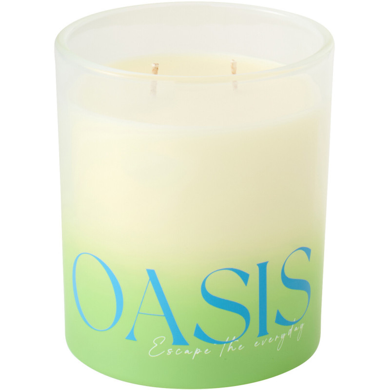 Bougie parfumée Mélange boisé Spring Ivy & Néroli 40 H Verre Bleu Vert Oasis 