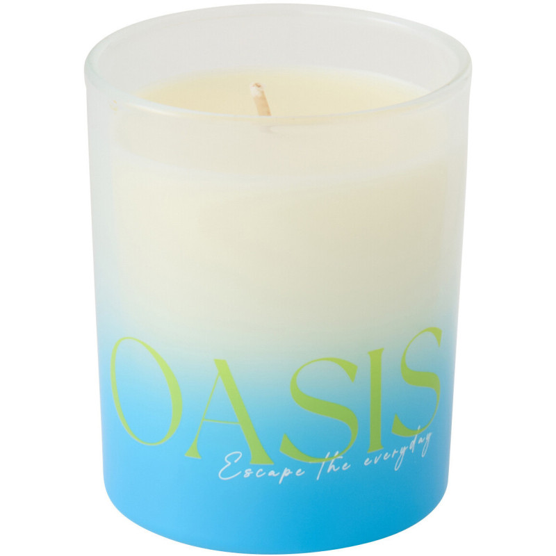Bougie parfumée Mélange boisé Spring Ivy & Néroli 20 H Verre Bleu Vert Oasis 