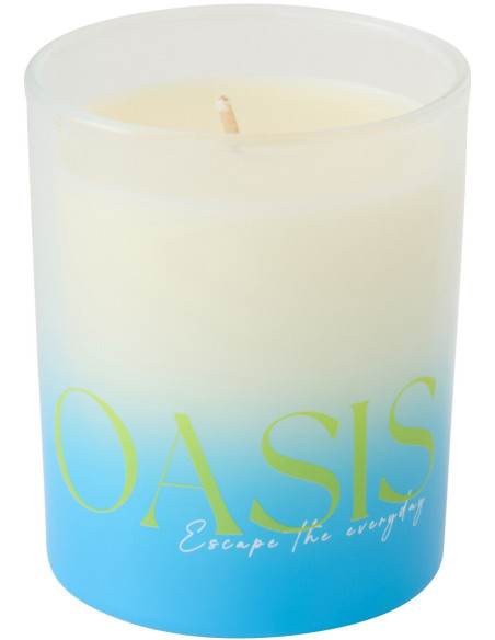 Bougie parfumée Mélange boisé Spring Ivy & Néroli 20 H Verre Bleu Vert Oasis 