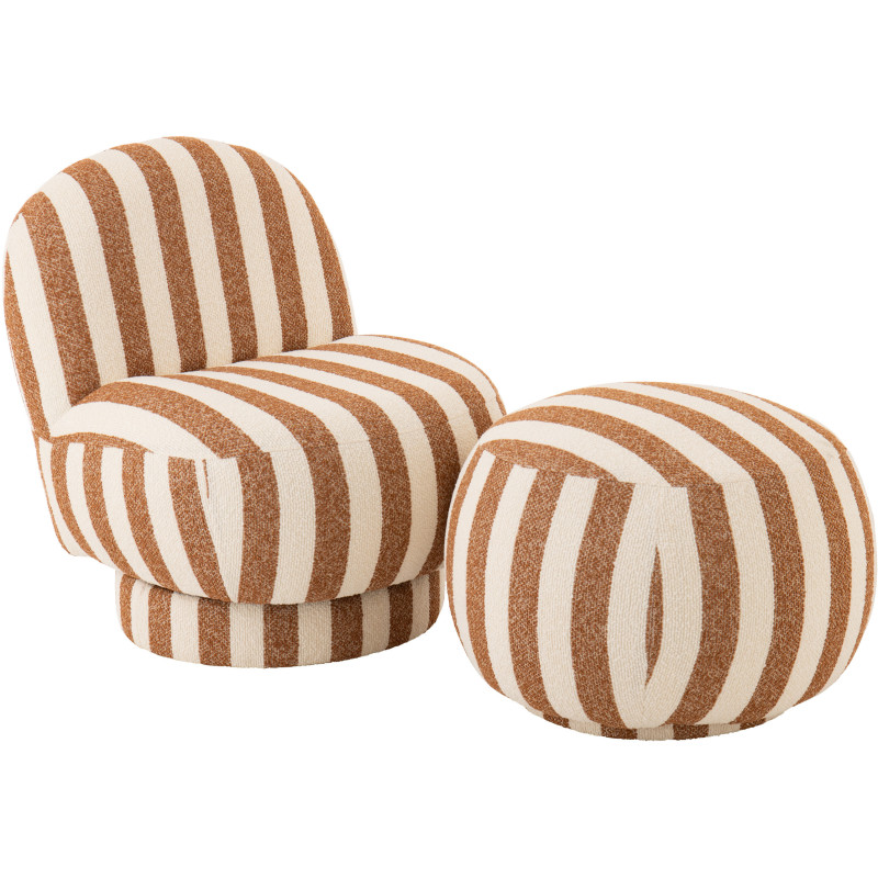 Fauteuil design bord de mer Tissu...