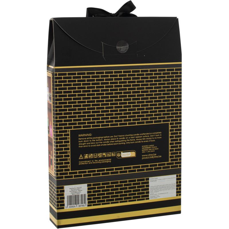 Lot de 12 bougies Parfums surprises 7 H Verre Noir Cire Surprise Window 