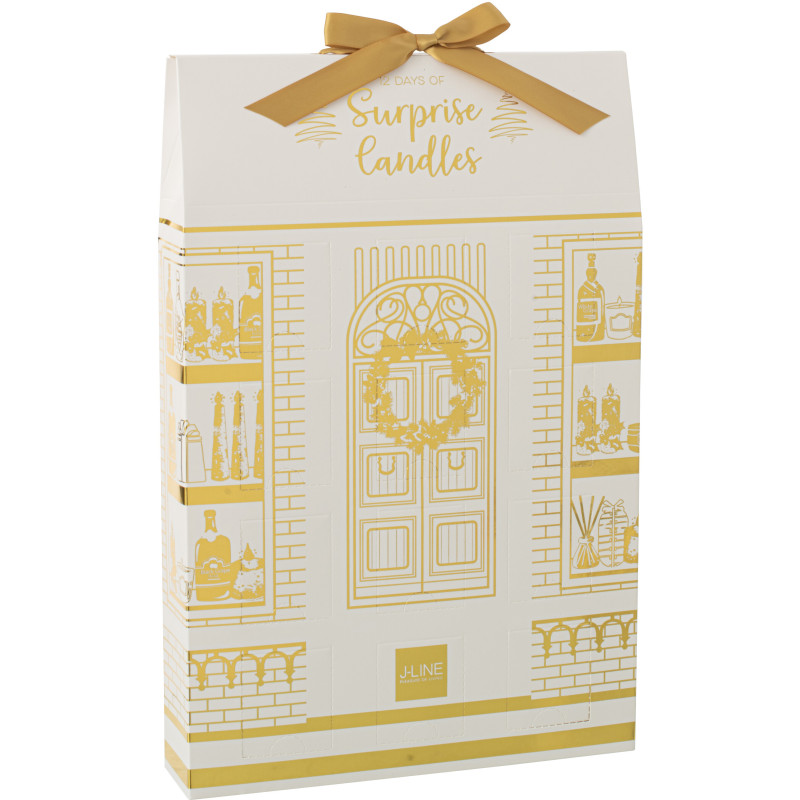 Lot de 12 bougies Parfums surprises 7 H Verre Doré Cire Surprise Window 