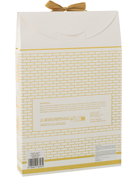 Lot de 12 bougies Parfums surprises 7 H Verre Doré Cire Surprise Window 