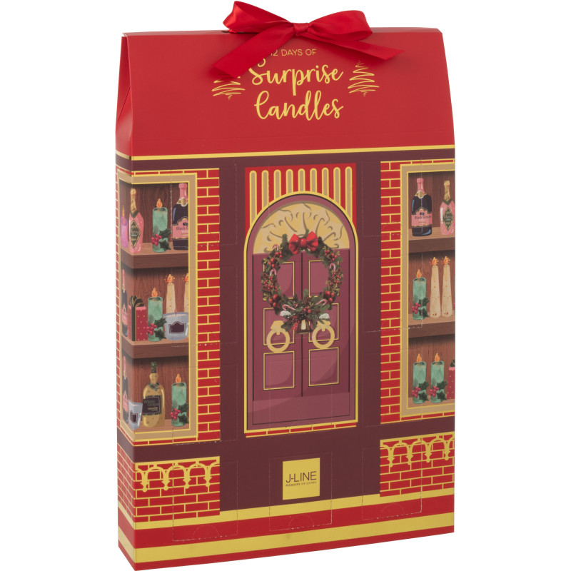 Lot de 12 bougies Parfums surprises 7 H Verre Rouge Cire Surprise Window 